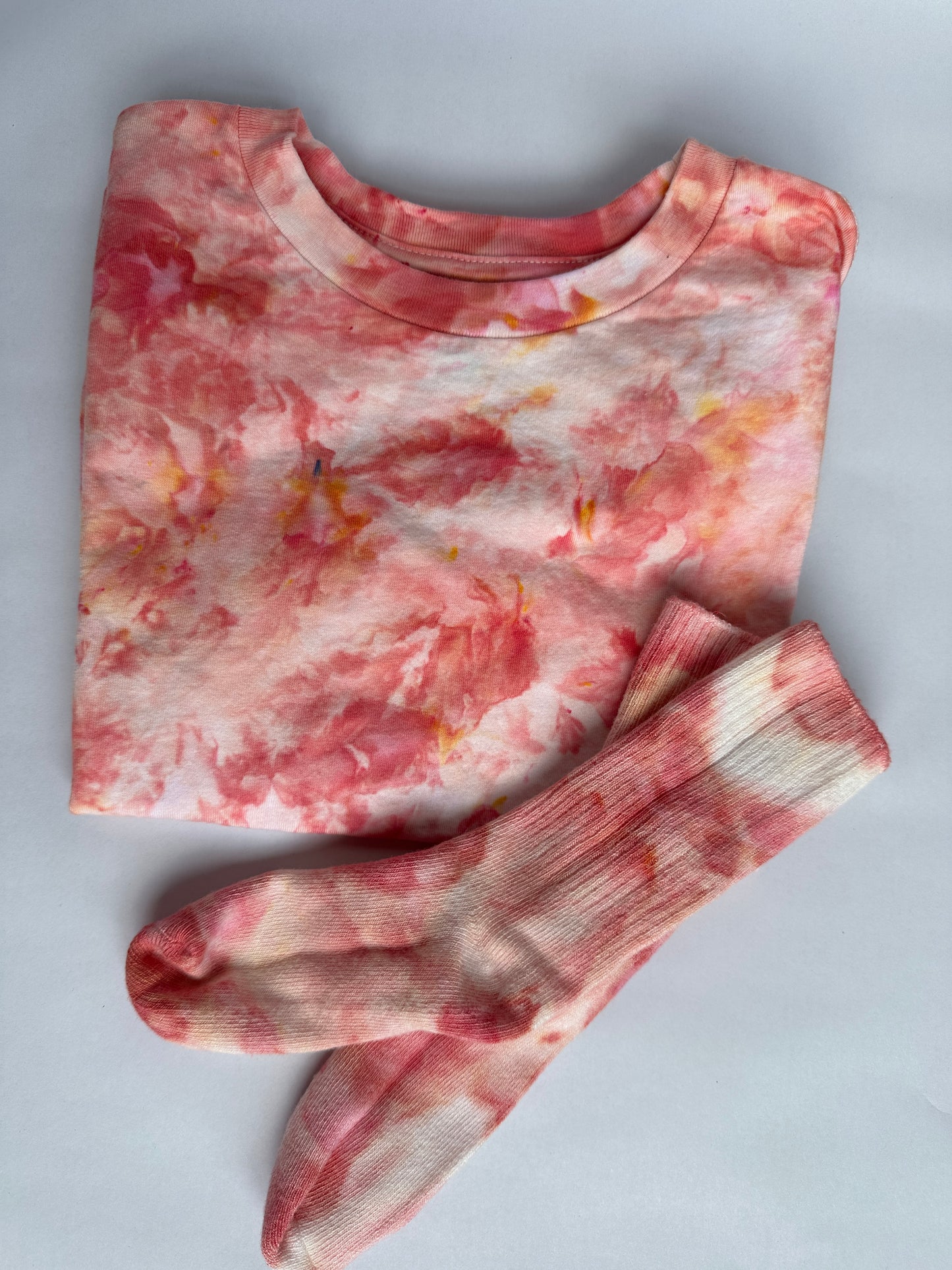 Ice Dyed Short Sleeve Baby Onesie or Kids T-shirt