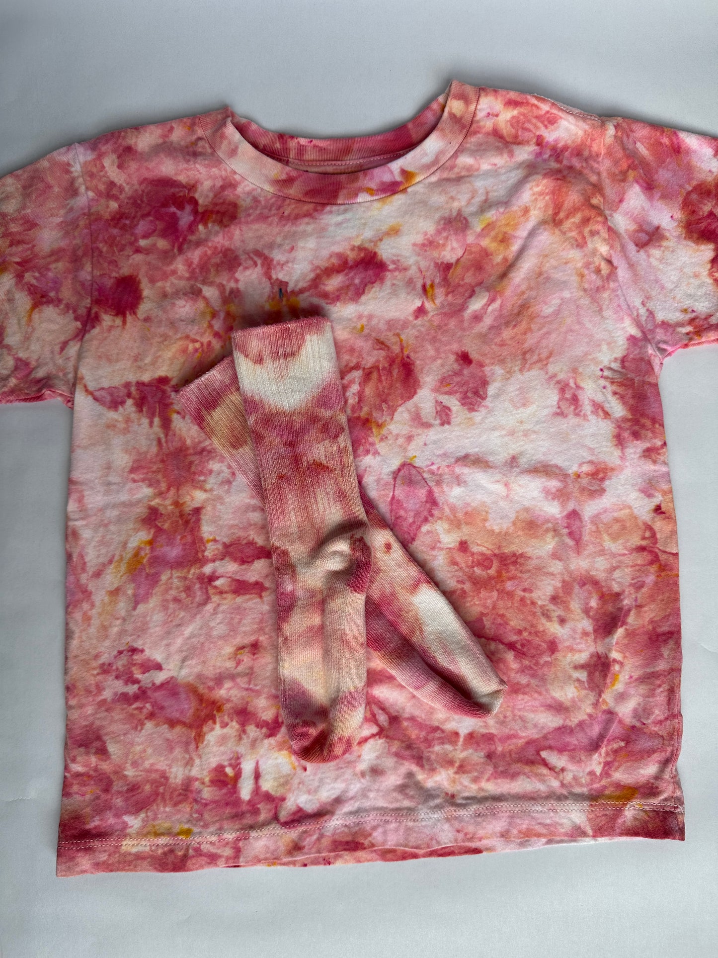 Ice Dyed Short Sleeve Baby Onesie or Kids T-shirt
