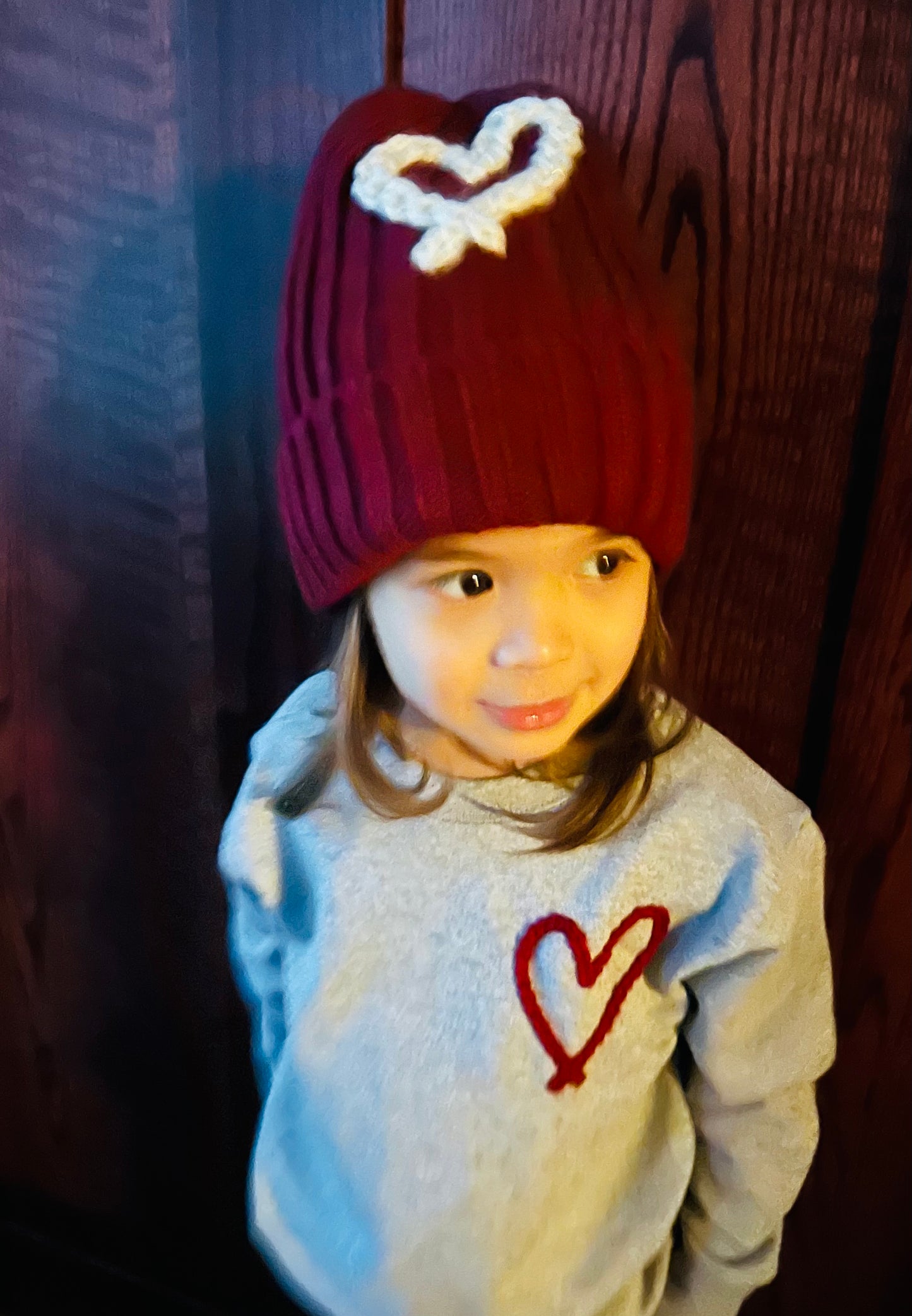 Hand Embroidered Heart Kid Sweatshirt by Rooted Rags