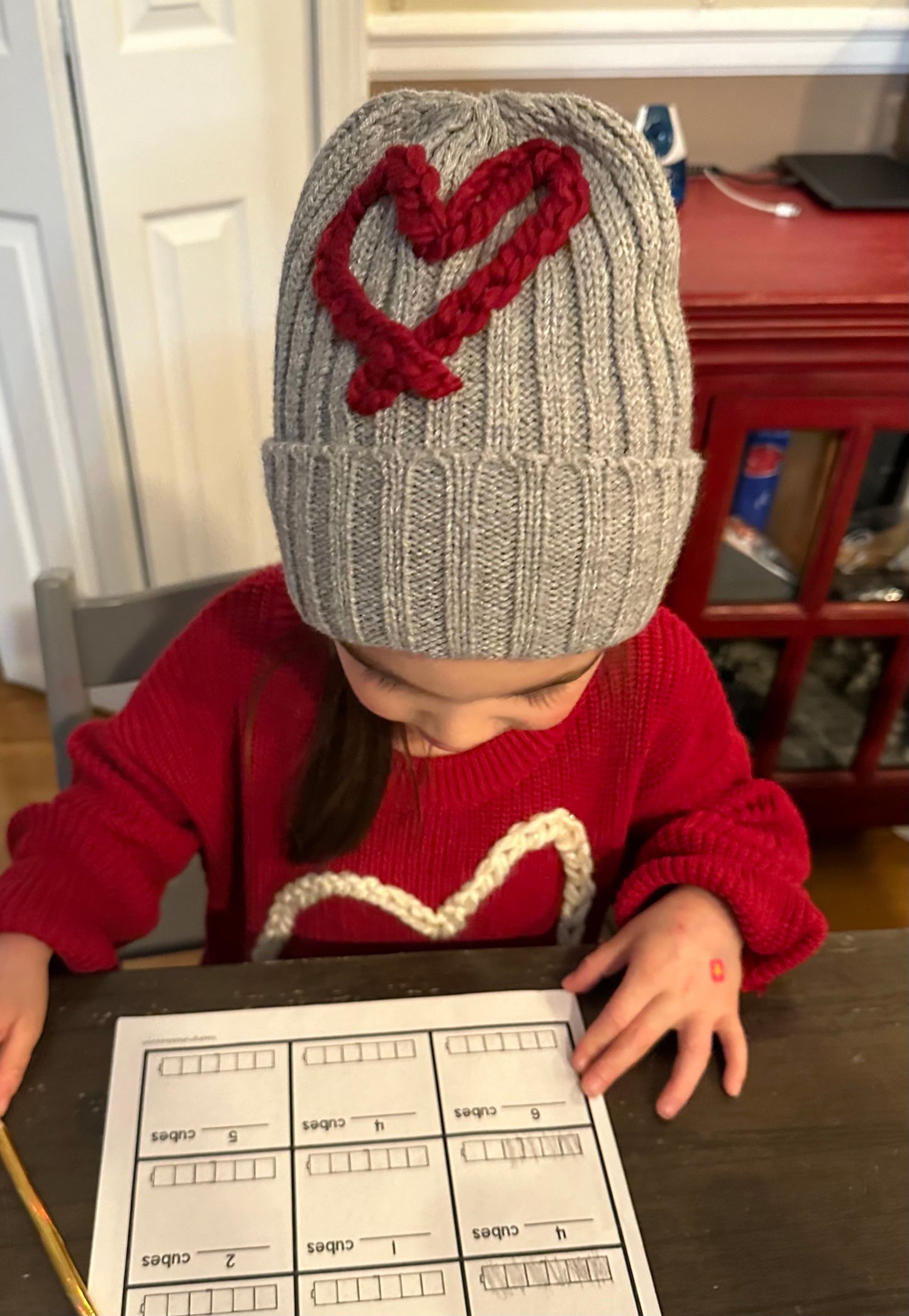 Hand Embroidered Heart Beanie by Rooted Rags