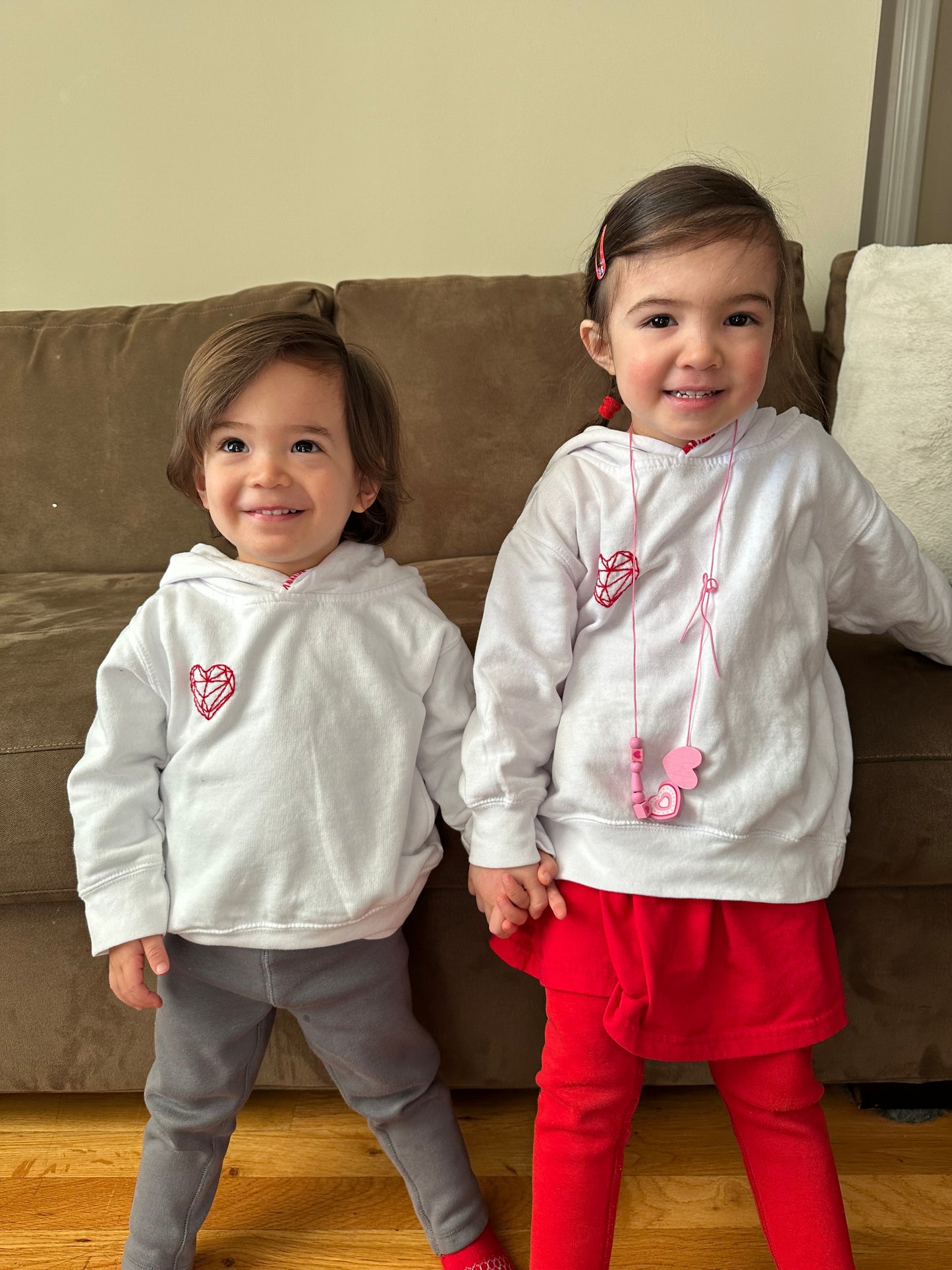 The OG - Hand Embroidered Heart Sweatshirt or Onesie by Rooted Rags