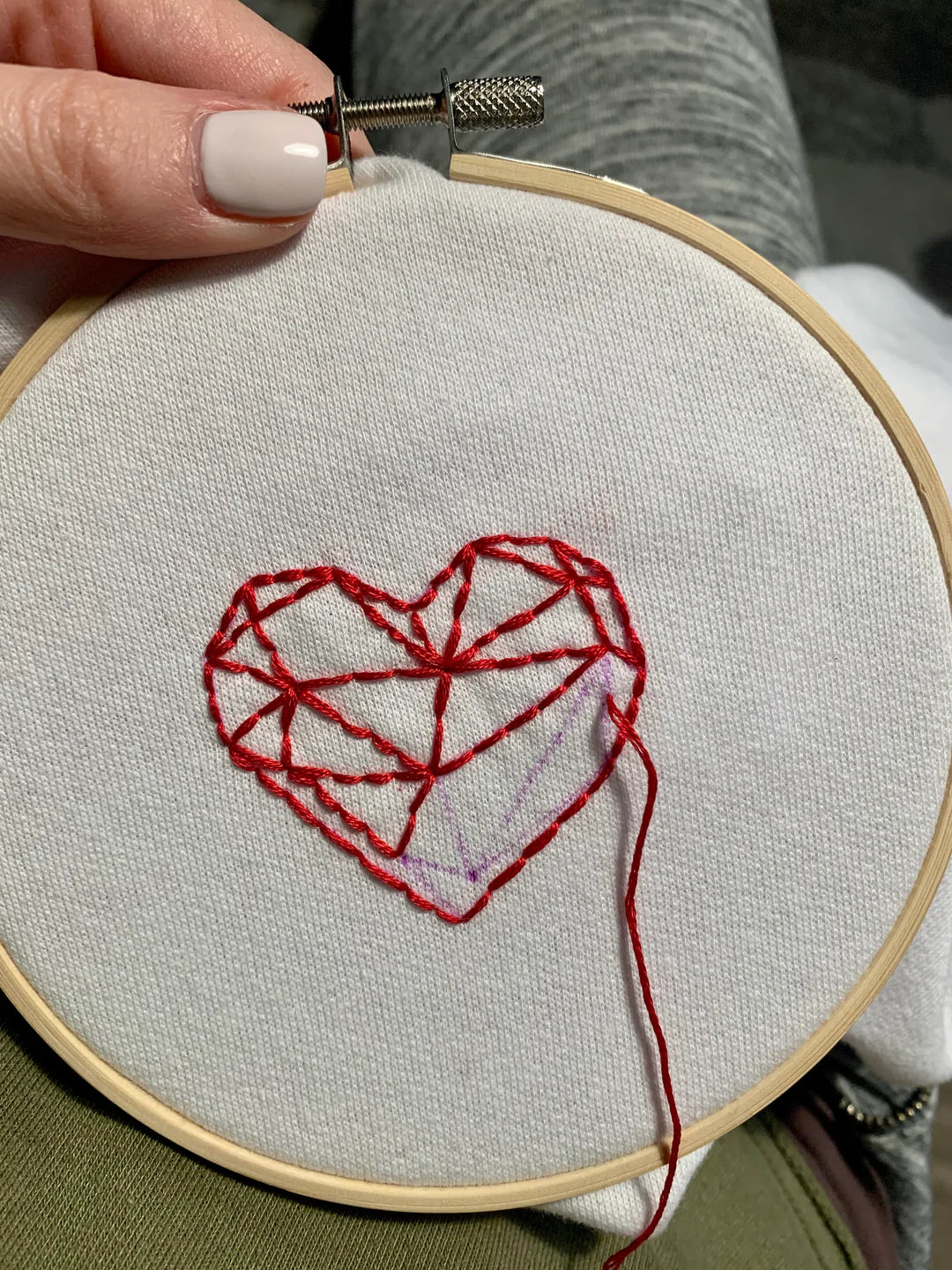 The OG - Hand Embroidered Heart Sweatshirt or Onesie by Rooted Rags