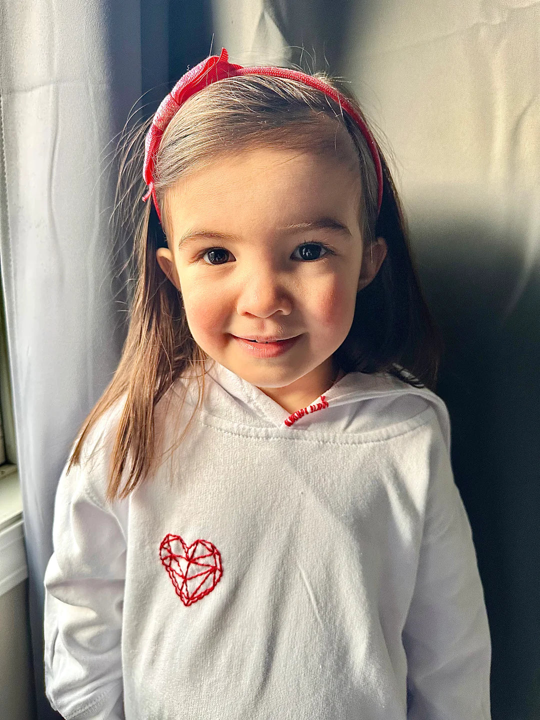 The OG - Hand Embroidered Heart Sweatshirt or Onesie by Rooted Rags